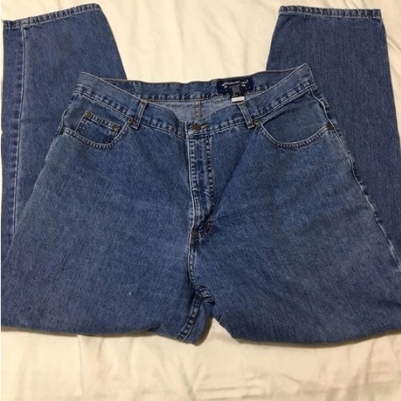 Eddie‎ Bauer high rise straight legs women’s jeans/18 petite - Picture 2 of 10